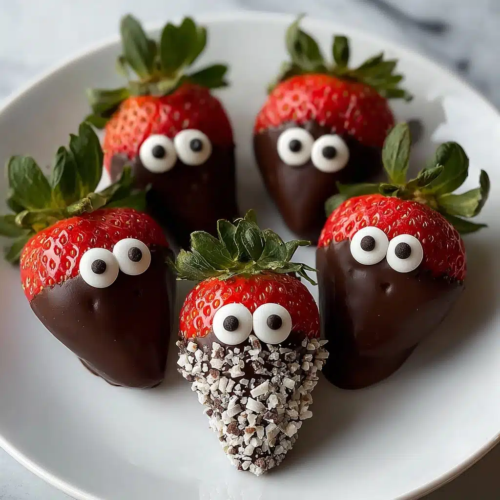 Chilled Dark Chocolate-Dipped Spooky Strawberries Recipe - Recipe Image