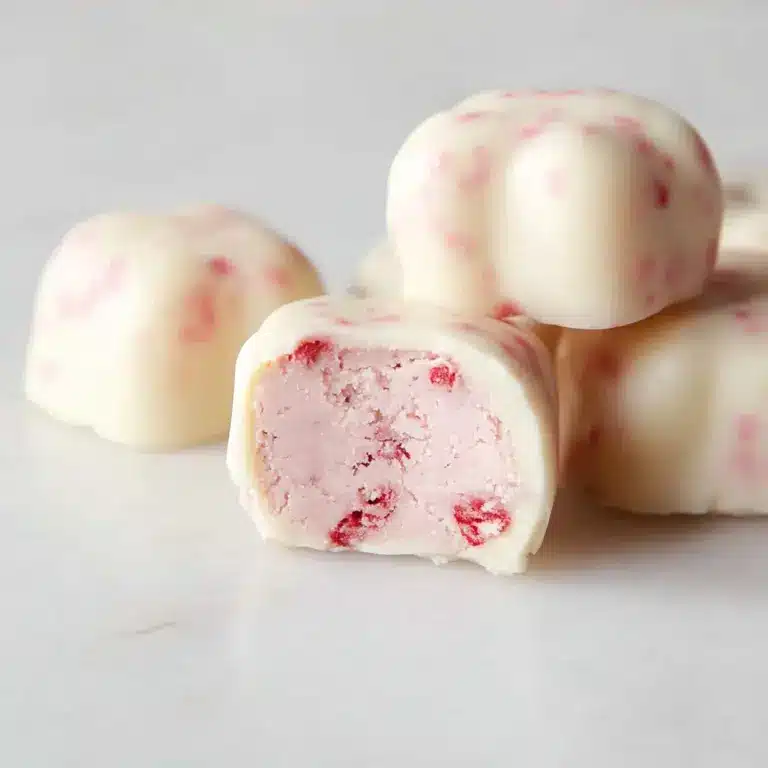 Strawberry Speckled Snow Skin Mooncakes Recipe