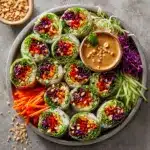Vegetable Spring Rolls with Peanut Sauce Recipe