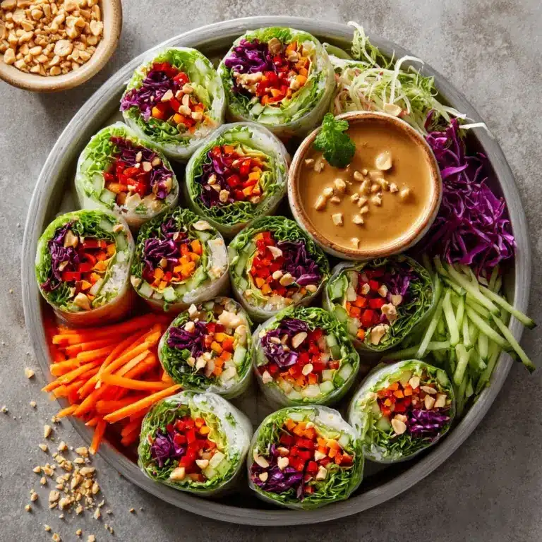 Vegetable Spring Rolls with Peanut Sauce Recipe