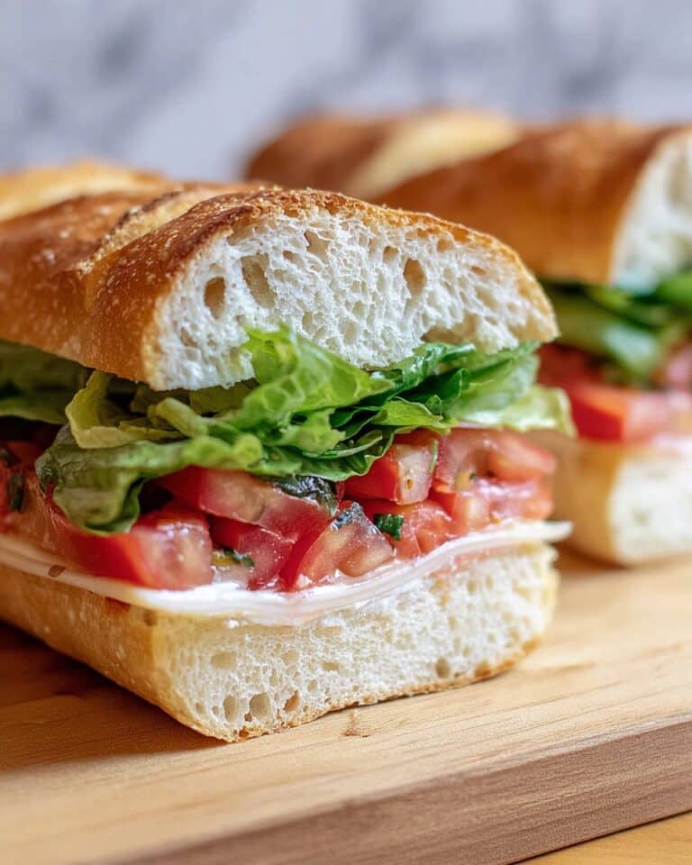 Tomato Arugula Baguette Sandwich Recipe