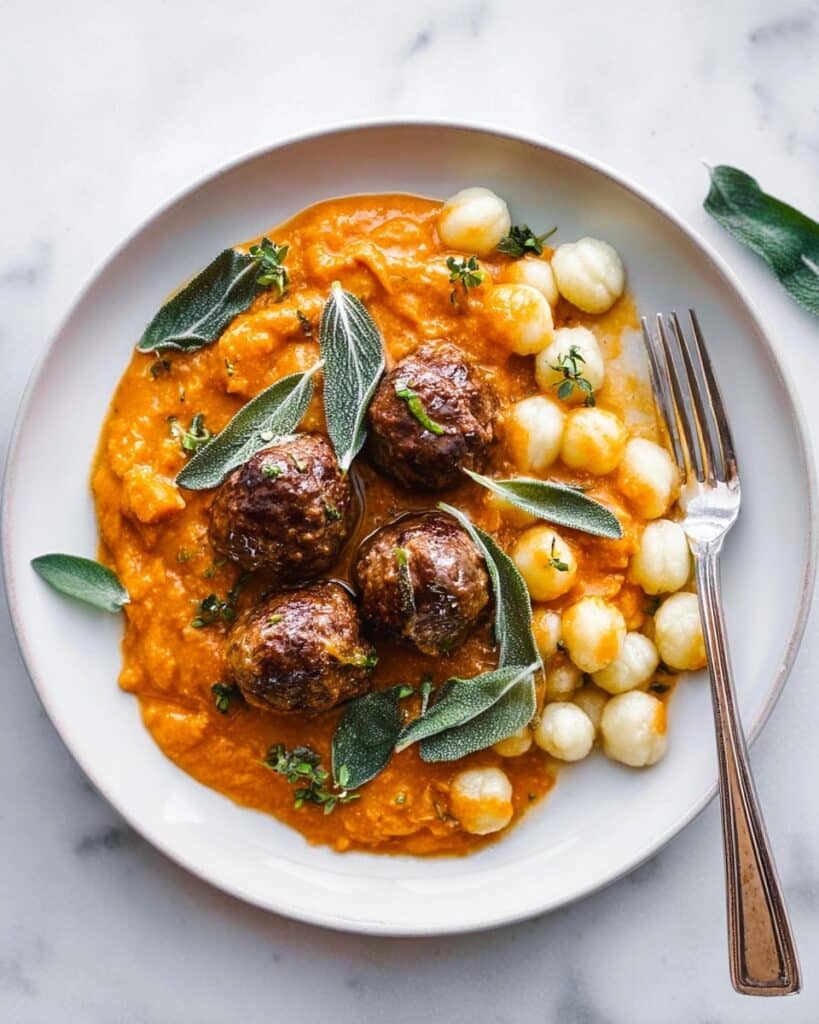 Turkey Meatballs in Pumpkin Sage Sauce Recipe