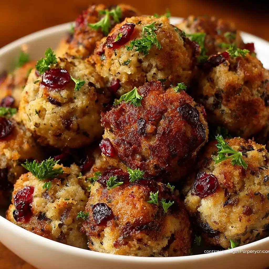 Cranberry Turkey Stuffing Balls Recipe