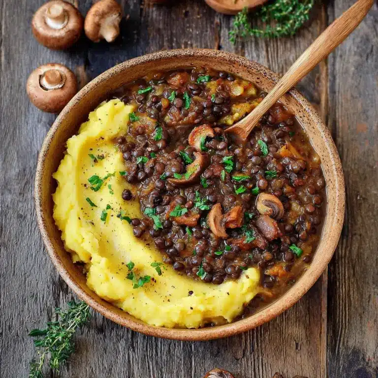 Lentil pan with mashed potatoes (vegan) Recipe