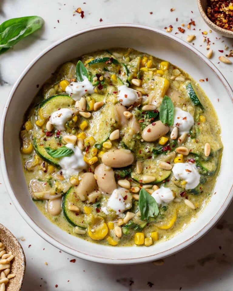 Pesto Courgette, Corn, and Butterbeans (Vegan High-Protein) Recipe