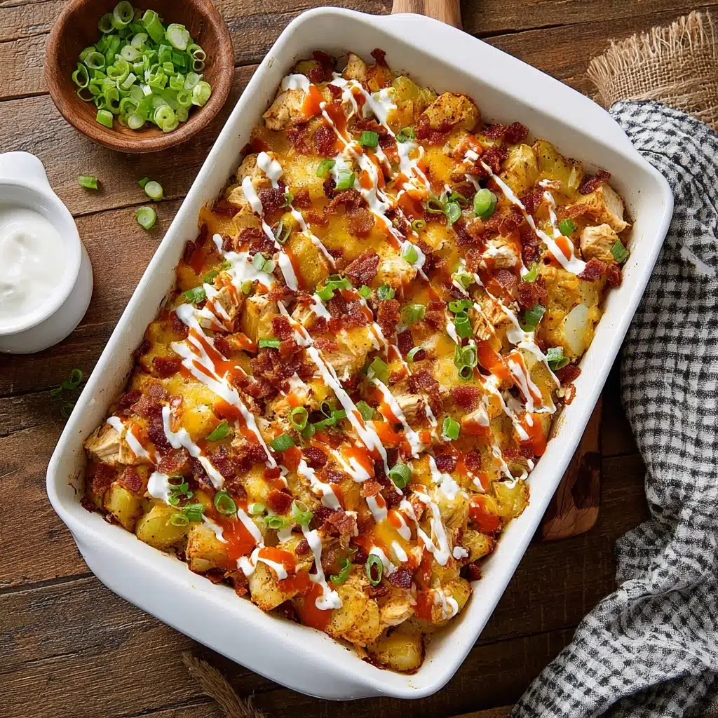 Buffalo Chicken Roasted Potato Bake Recipe