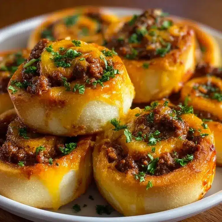 Garlic Butter Cheeseburger Rollups Recipe