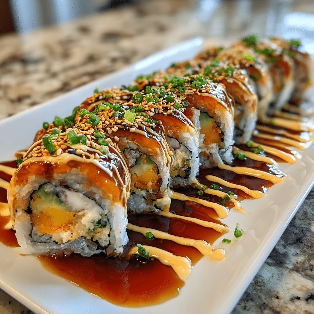 Dive into Homemade Dragon Rolls: A Sushi Sensation Recipe - Recipe Image