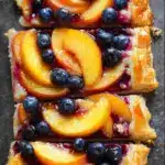 Easy Blueberry Peach Tart with Vanilla Glaze Recipe
