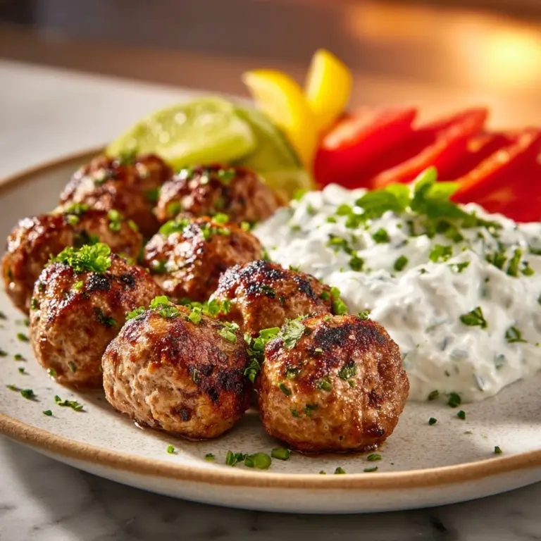 Greek Turkey Meatballs with Tzatziki Recipe