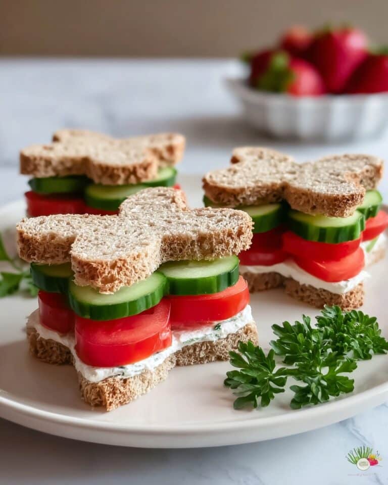 Heart-Shaped Roasted Pepper & Cucumber Tea Sandwiches Recipe