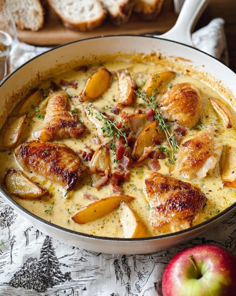 French Chicken Casserole à la Normande Recipe
