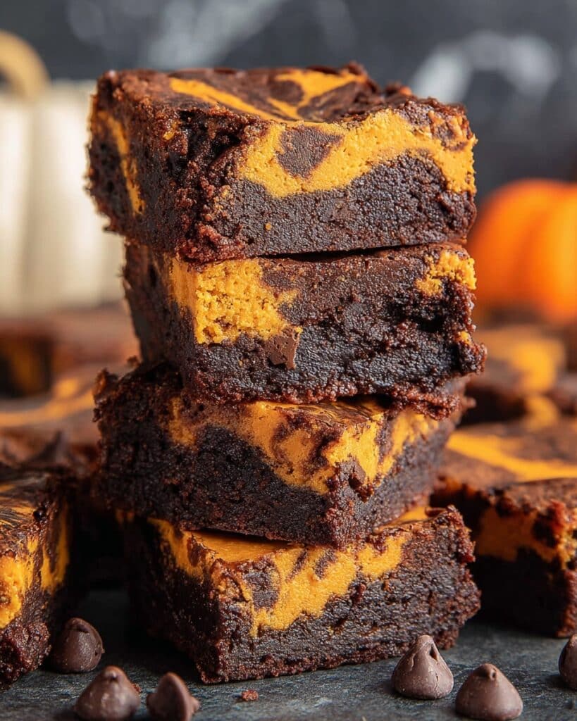 Pumpkin Cheesecake Swirl Brownies Recipe