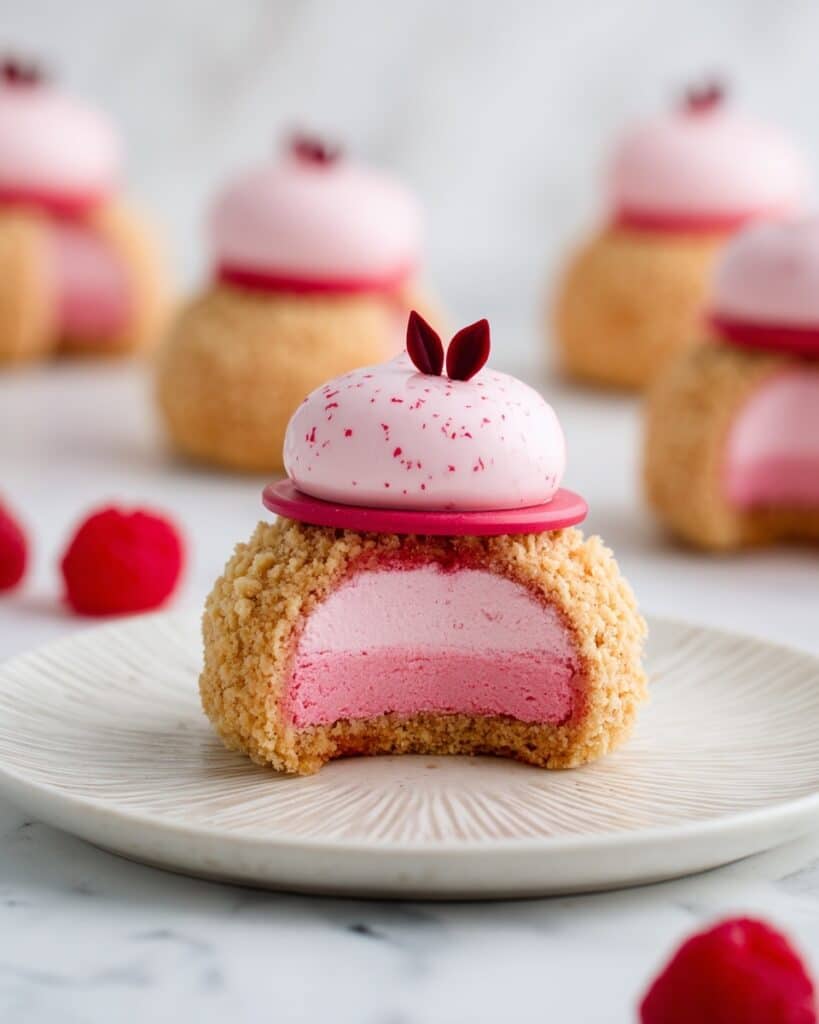 Raspberry Choux with Craquelin Recipe