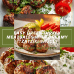 Greek Turkey Meatballs with Tzatziki Recipe