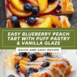 Easy Blueberry Peach Tart with Vanilla Glaze Recipe