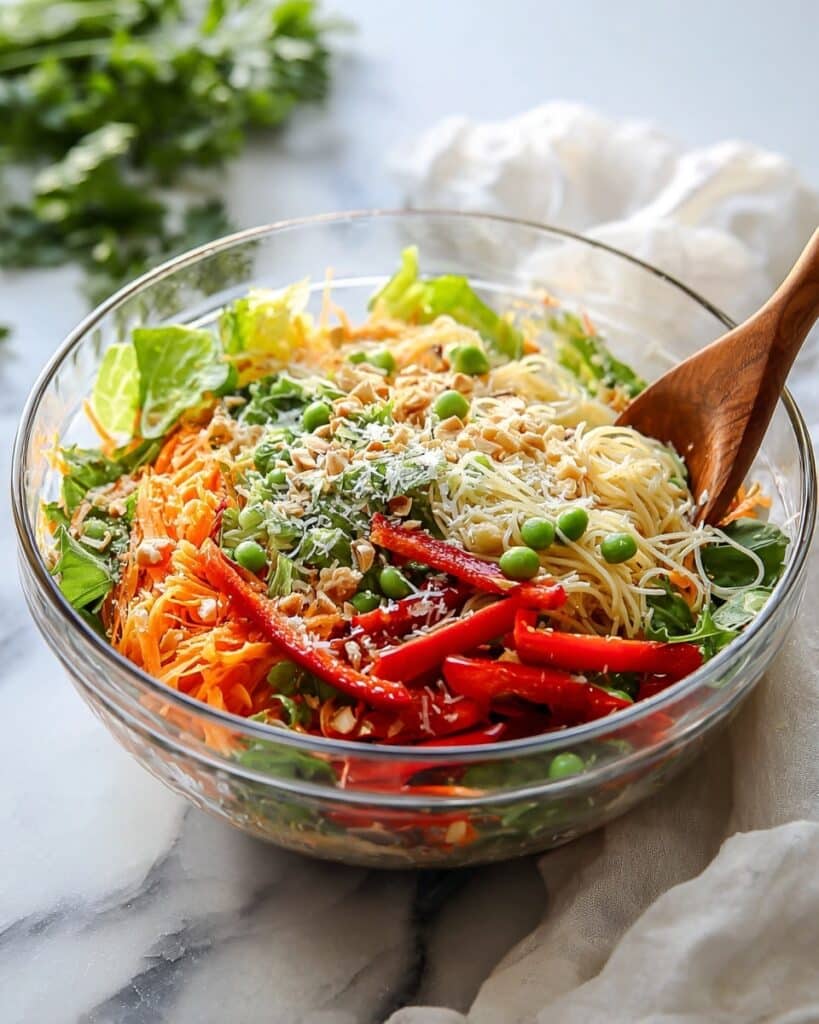 Spring Roll Salad with Spicy Ginger Dressing Recipe