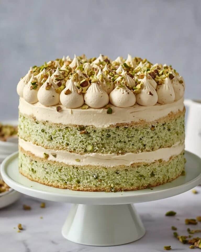 Pistachio Dacquoise Cake with French Buttercream Recipe