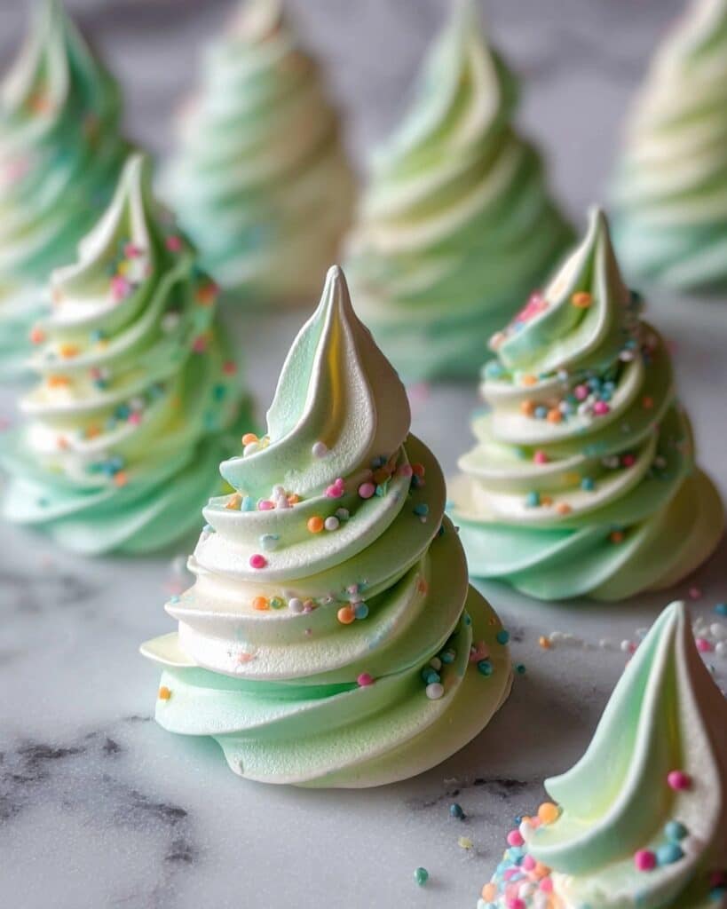 Christmas Tree Meringues Recipe