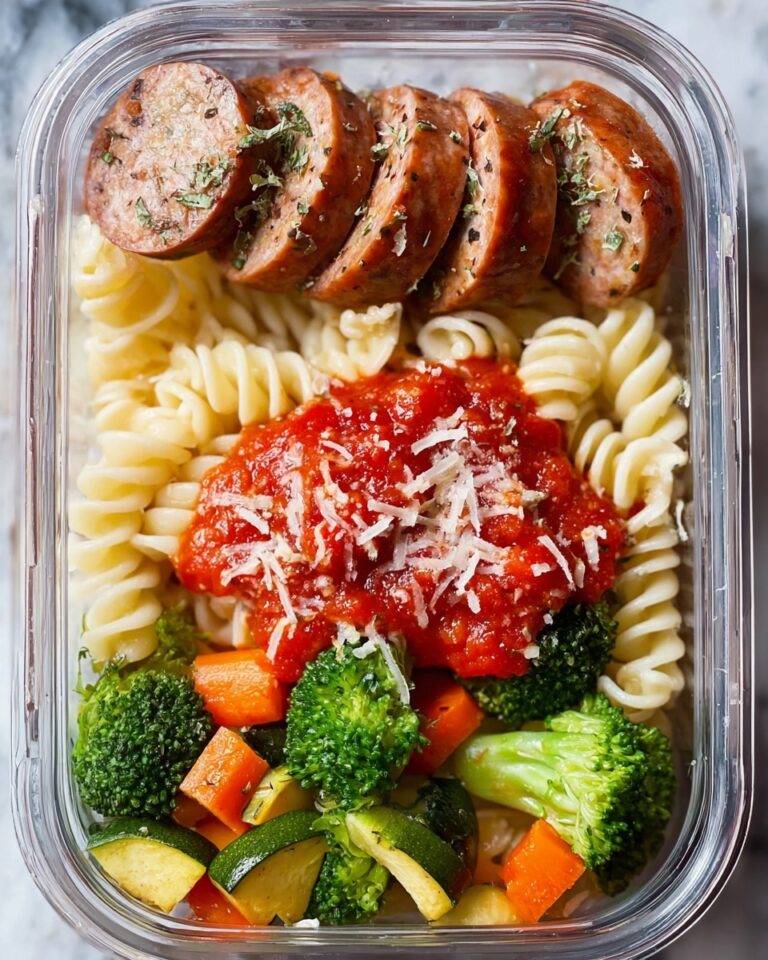 15-Minute Chicken Sausage Pasta Meal Prep Bowls Recipe