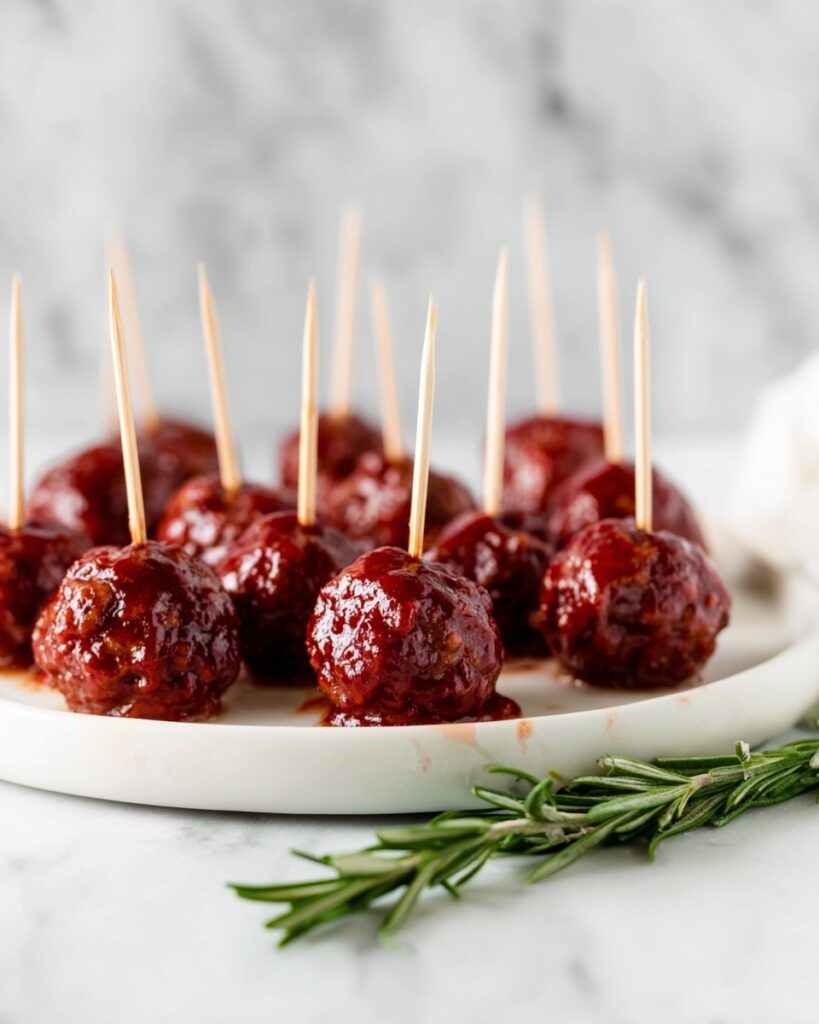 Slow Cooker Sweet & Spicy BBQ Cranberry Turkey Meatballs Recipe