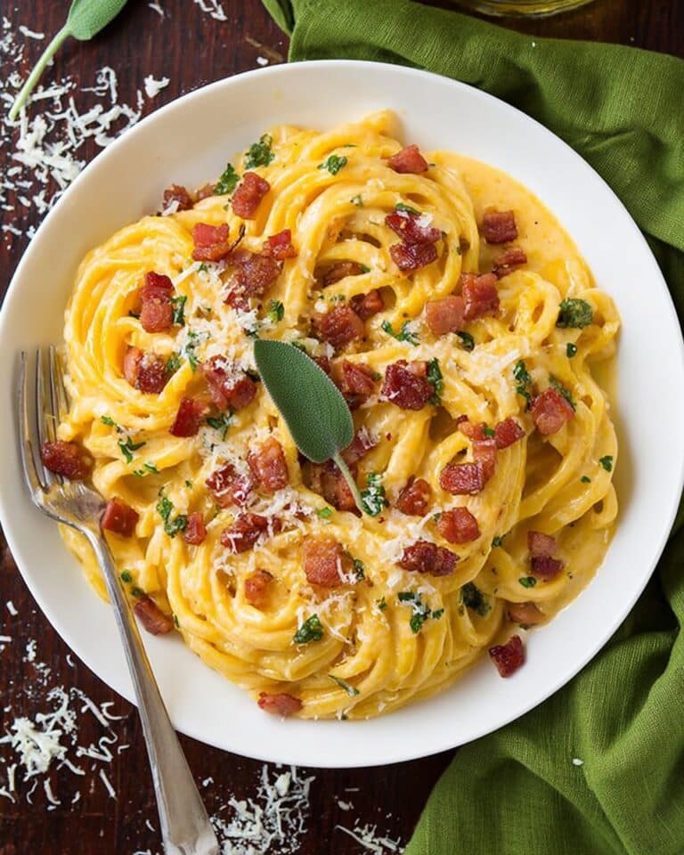 Butternut Squash Pasta Carbonara Recipe