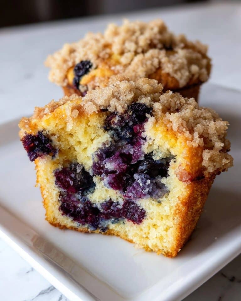Blueberry Muffins with Streusel Crumb Topping Recipe