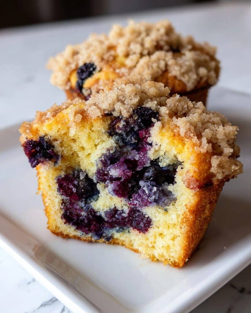 Blueberry Muffins with Streusel Crumb Topping Recipe
