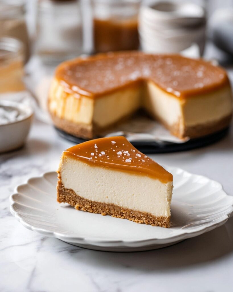 Easy Vegan Salted Caramel Cheesecake Recipe