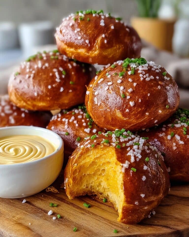 Sweet Potato Pretzel Rolls with Easy Beer Cheese Recipe