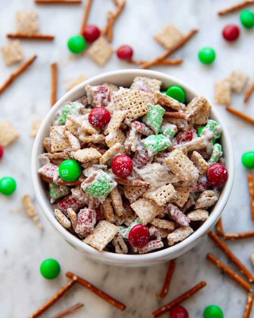 White Chocolate Christmas Chex Mix Recipe