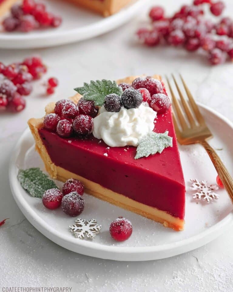 Cranberry Custard Pie Recipe