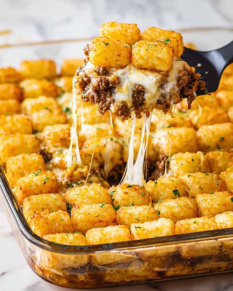 Philly Cheesesteak Tater Tot Casserole Recipe