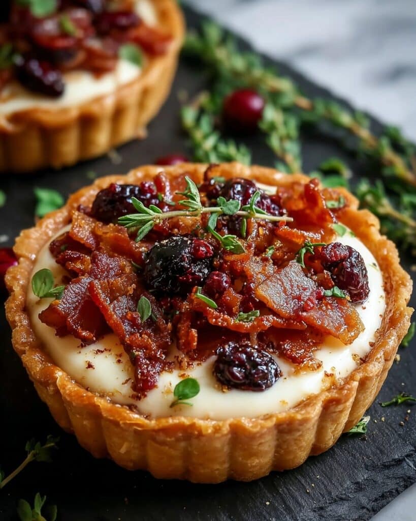 Cranberry Brie Tart with Pancetta and Fresh Thyme Recipe