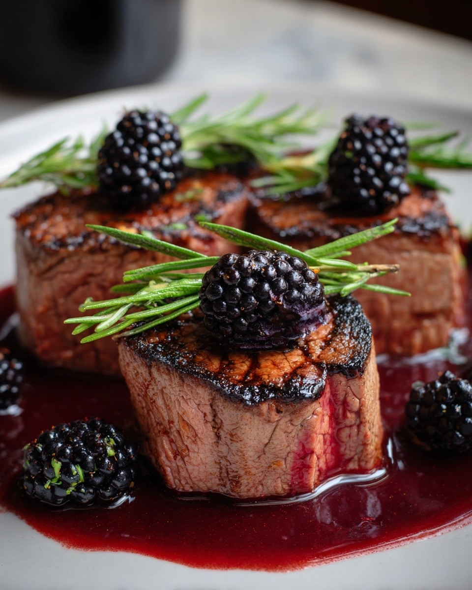 Venison Tenderloin with Blackberry Reduction Recipe