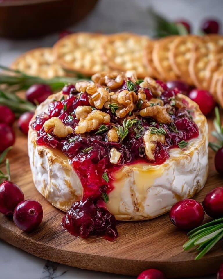 Baked Brie with Cranberry Sauce Recipe