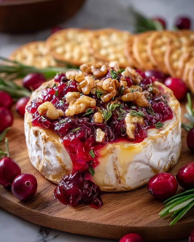 Baked Brie with Cranberry Sauce Recipe