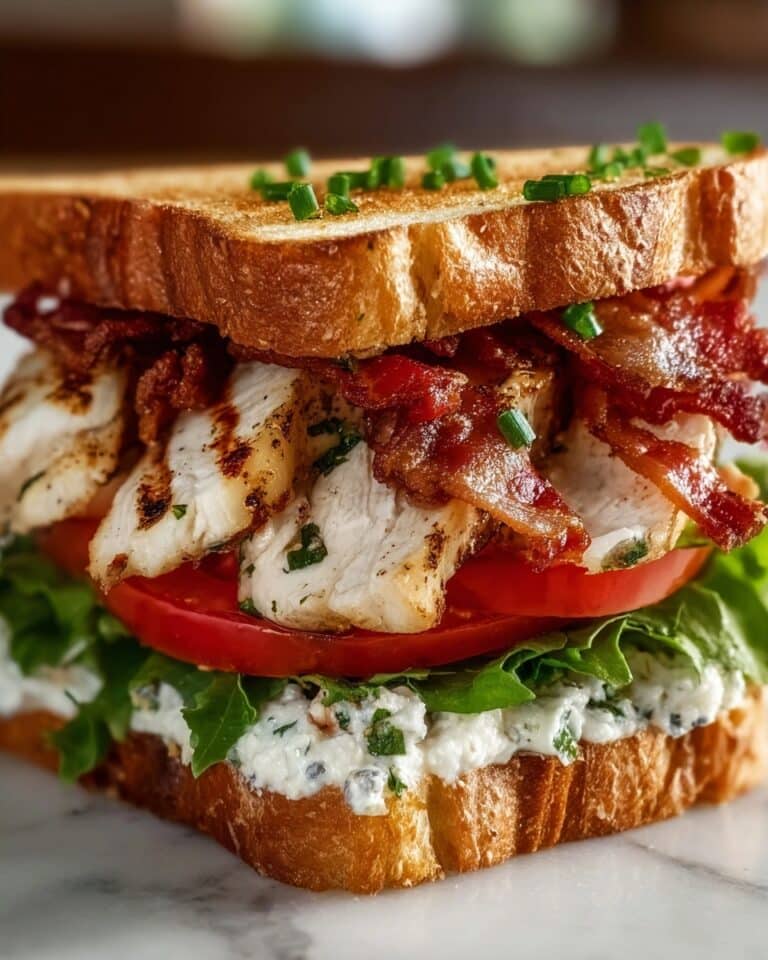 Ultimate Loaded Chicken Club Sandwich with Crispy Bacon and Avocado Ranch Spread Recipe