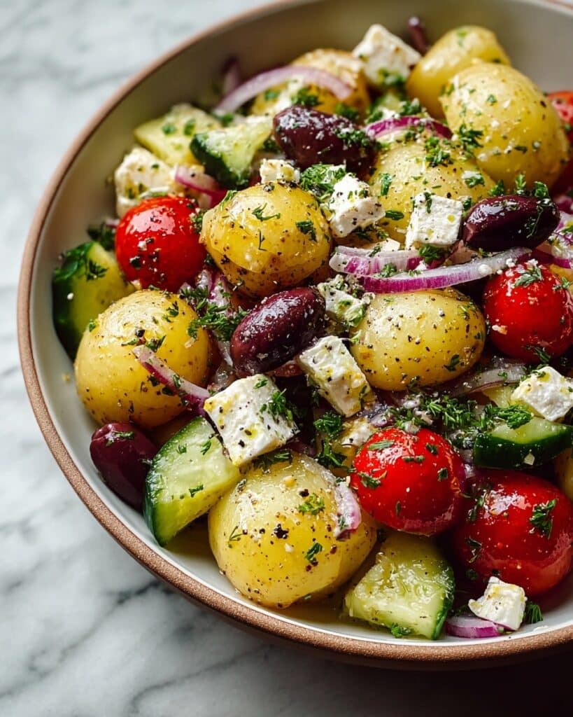 Greek Potato Salad with Lemon, Kalamata Olives, and Feta Recipe