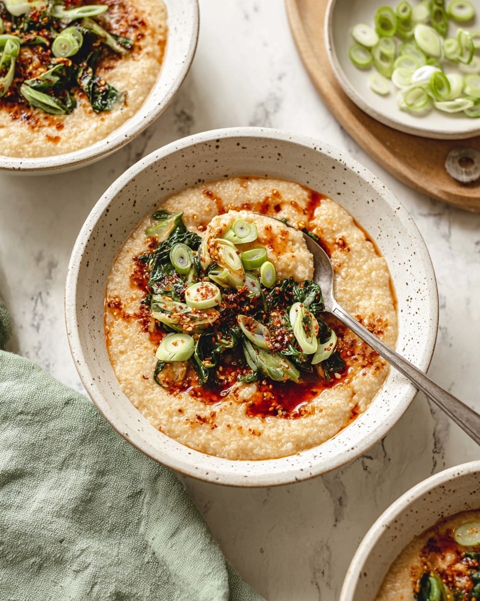 Savory Oatmeal with Chili Crisp and Swiss Chard Recipe