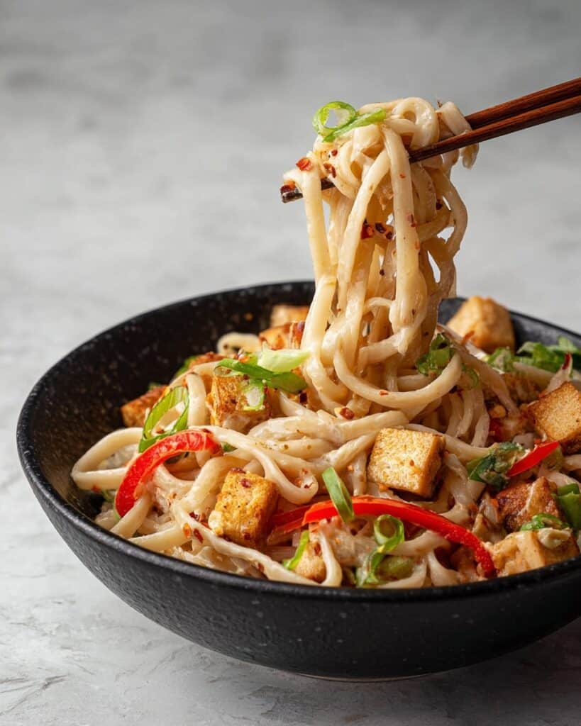 Garlic Peanut Noodles Recipe