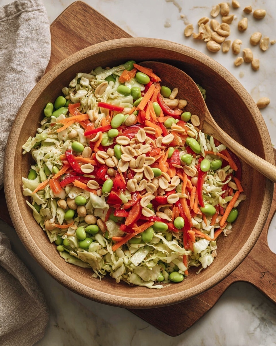 Napa Cabbage Salad with Sesame Dressing and Edamame Recipe