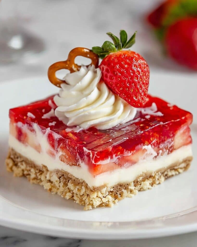 Old Fashioned Strawberry Jello Pretzel Salad Recipe