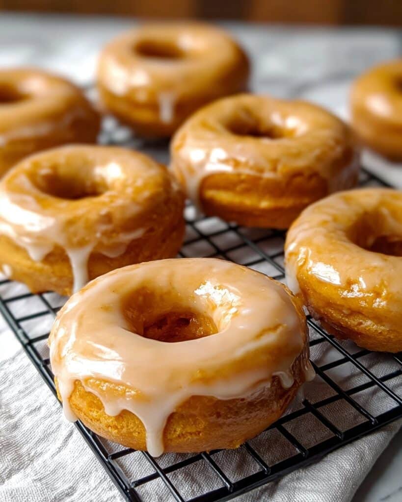 Baked Pumpkin Donuts with Maple Glaze Recipe