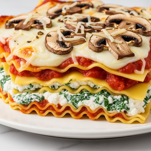 Mushroom and Spinach Lasagna Rolls Recipe