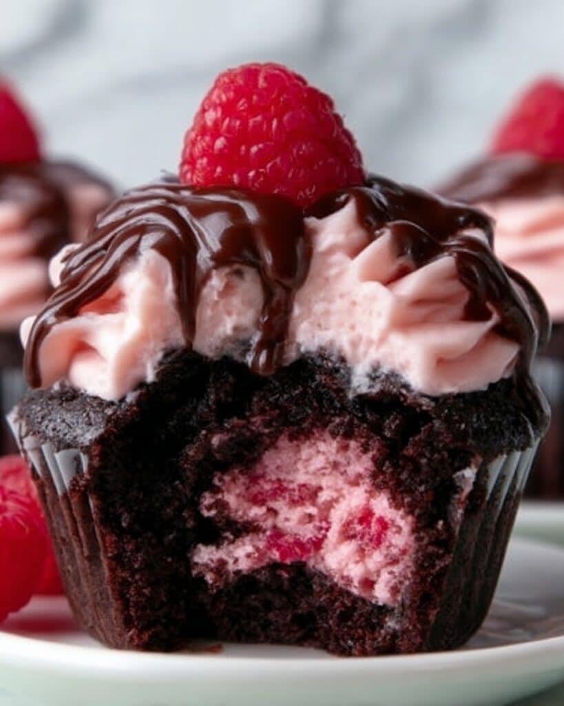 Raspberry Chocolate Lava Cupcakes Recipe