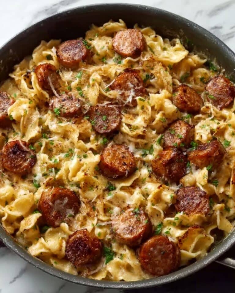 Chicken Apple Sausage One Pan Pasta Recipe