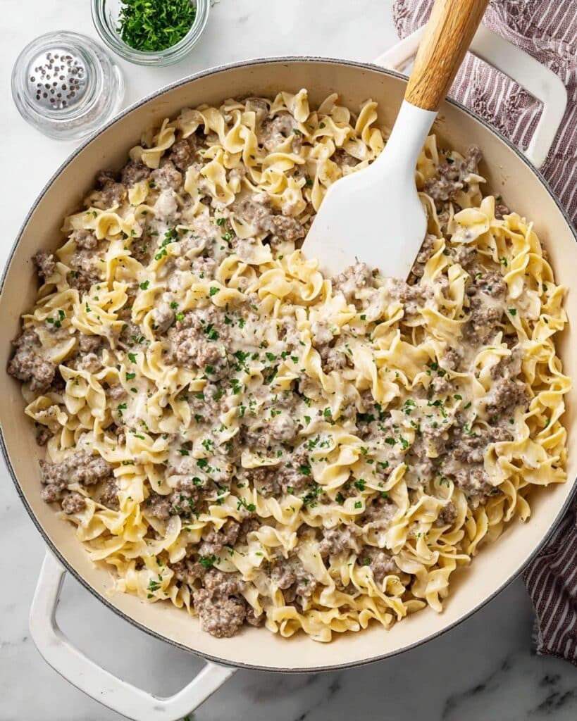 30-Minute Ground Beef Stroganoff Recipe