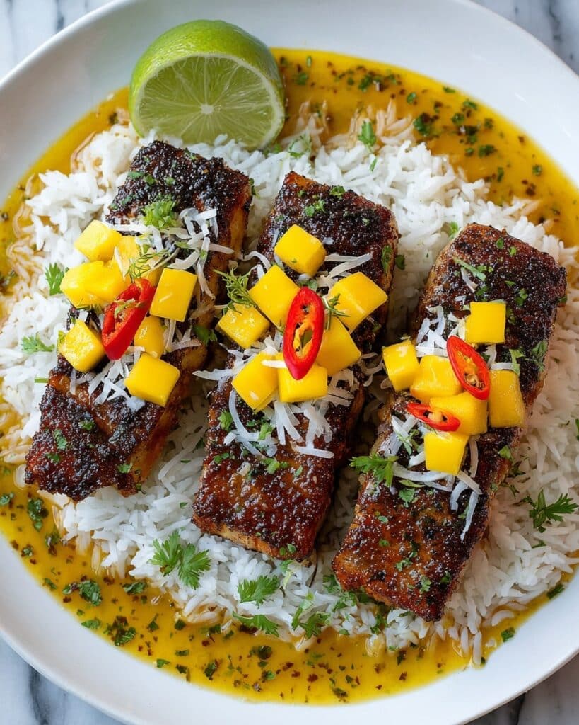 Tropical Grouper in Spicy Coconut Ginger Sauce Recipe