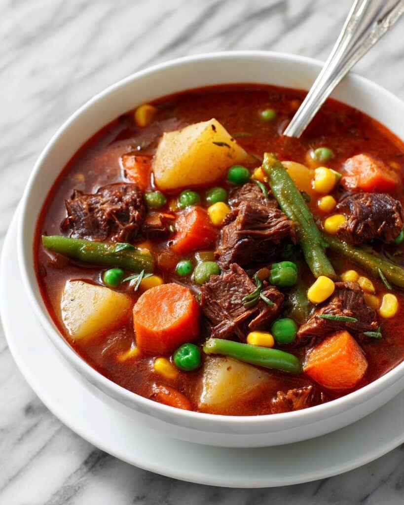 My Mom’s Old-Fashioned Vegetable Beef Soup Recipe